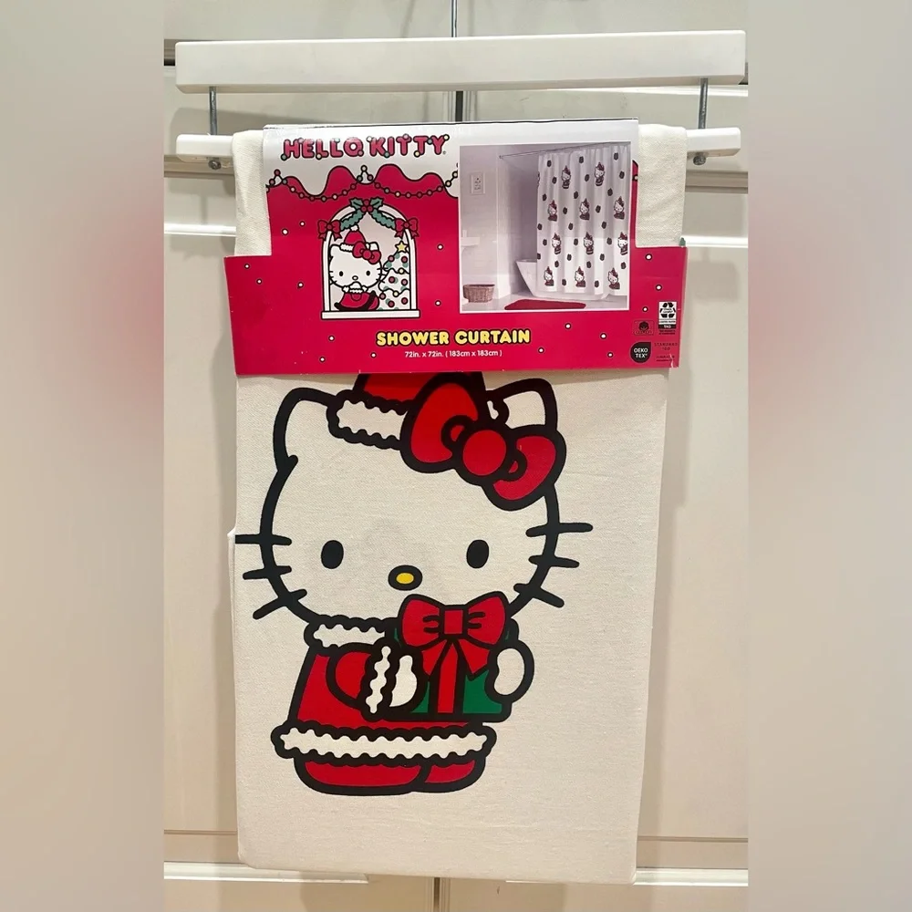 Hello Kitty‎ Christmas Holiday Bathroom Shower Curtain